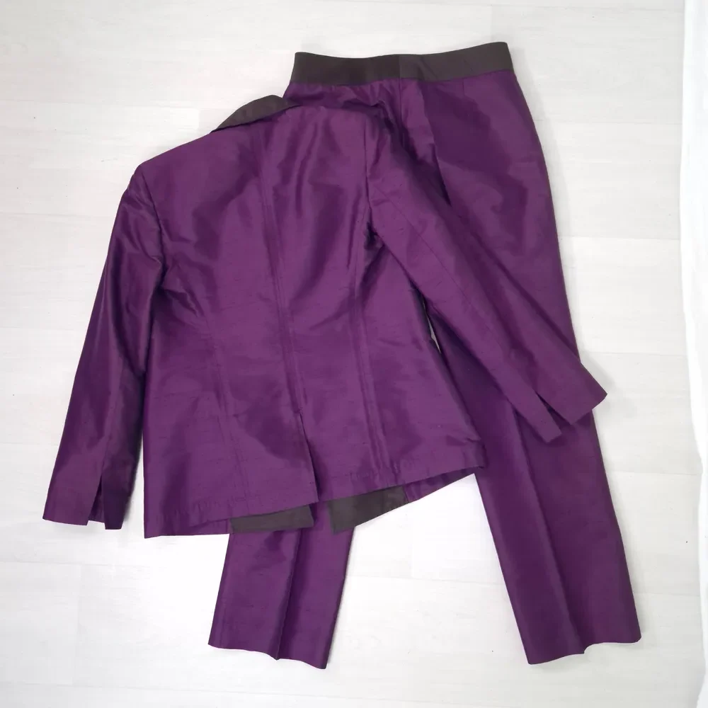 Etro Milano tailleur pantalone viola