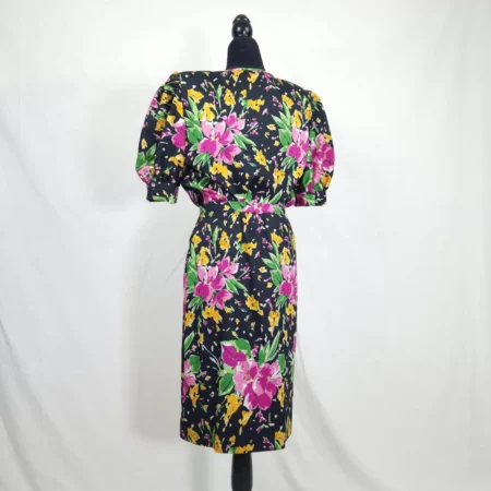 Completo vintage anni '80 multicolore a fiori