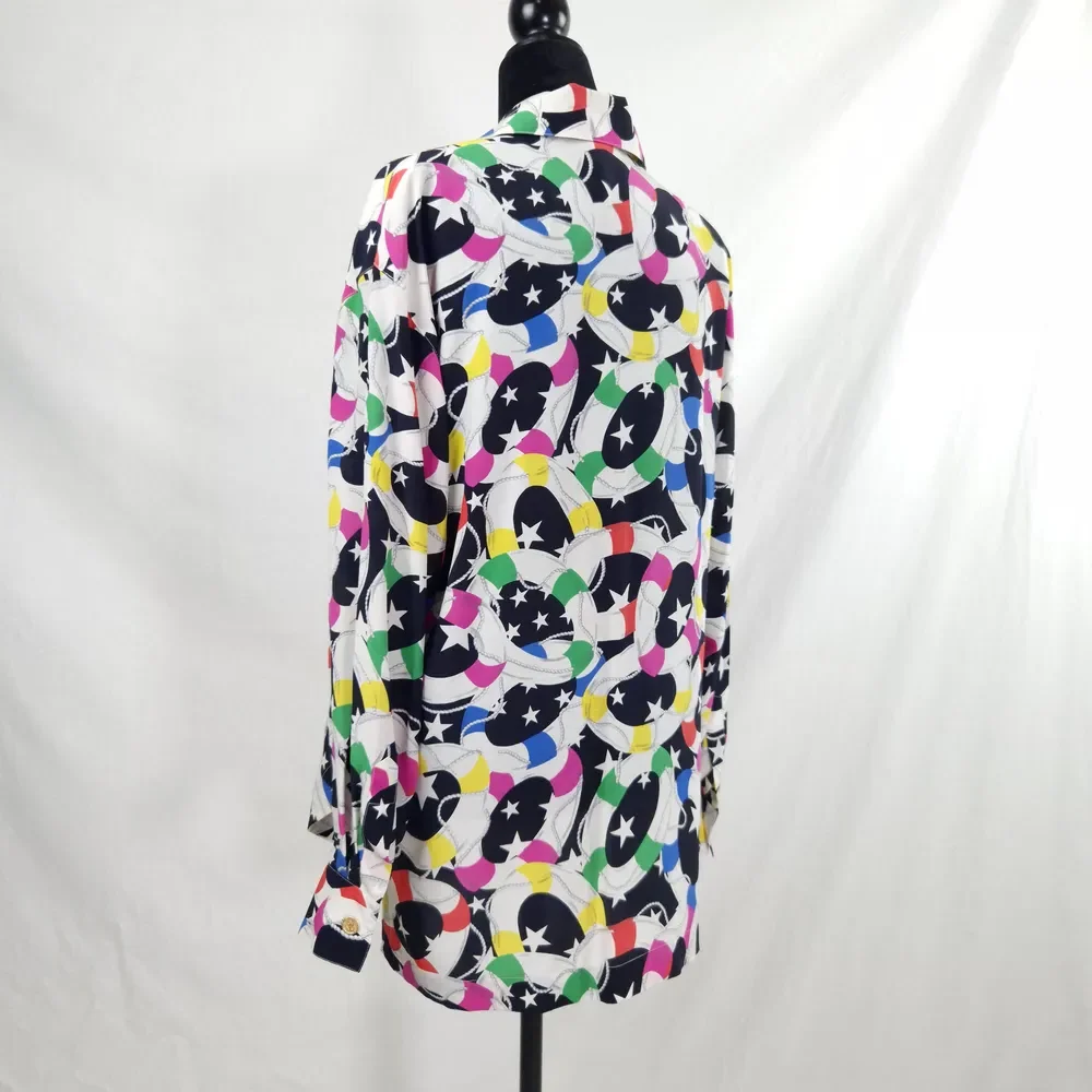 Escada camicia in seta con salvagenti