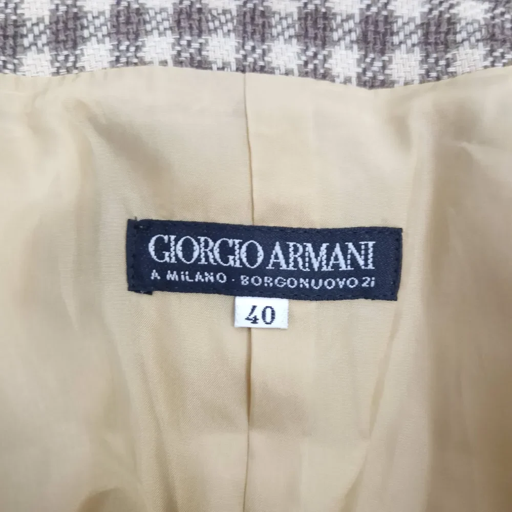 Giorgio Armani giacca marrone a quadretti