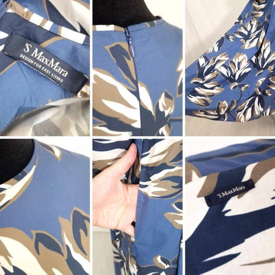 Max Mara maxi abito azzurro a fiori - immagine 9
