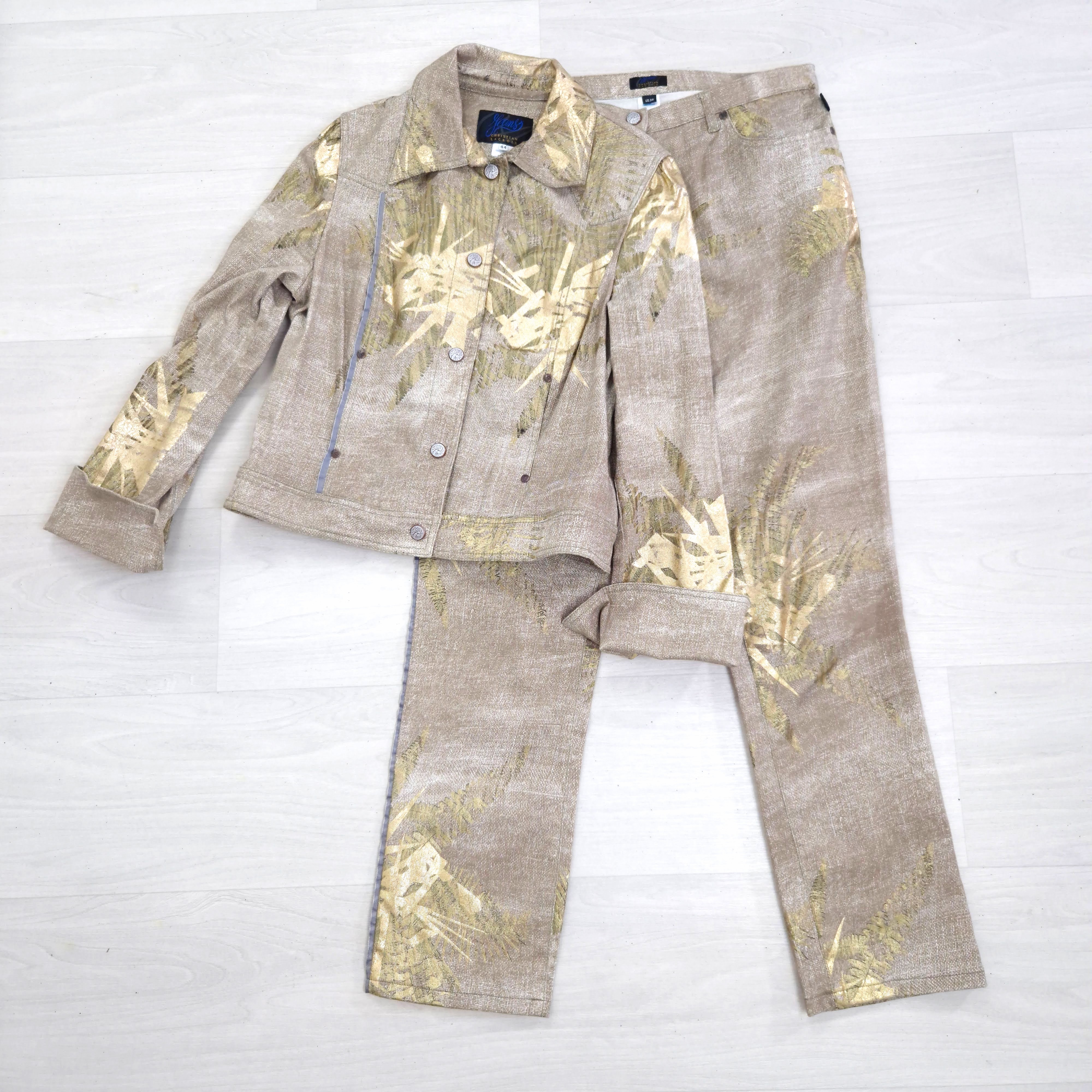 denim suit