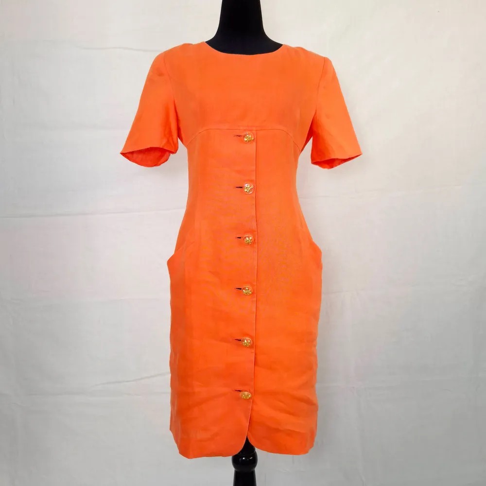 vestito in lino arancione