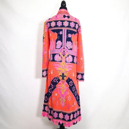 Leonard abito arancione vintage 70s