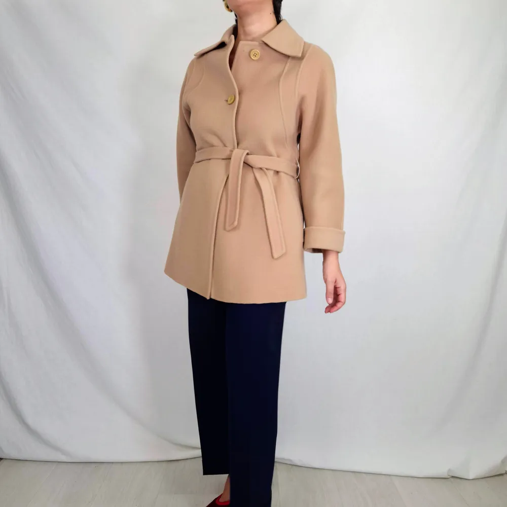 cappotto beige lana