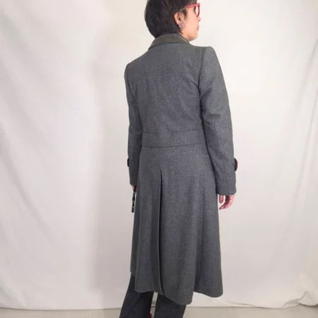 Ted Lapidus cappotto lungo doppiopetto in lana 70s