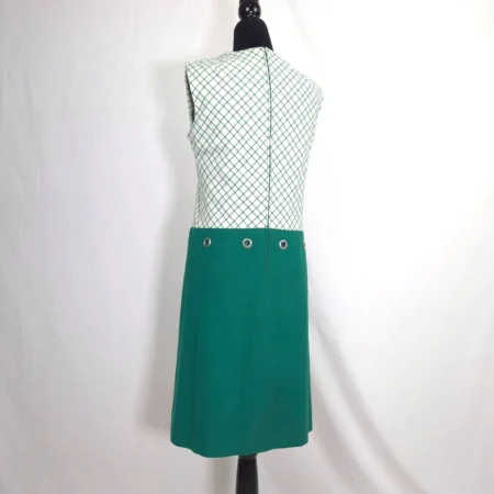 Vestito Mod bianco e verde