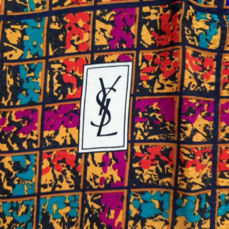 YSL foulard in seta astratto 1980s