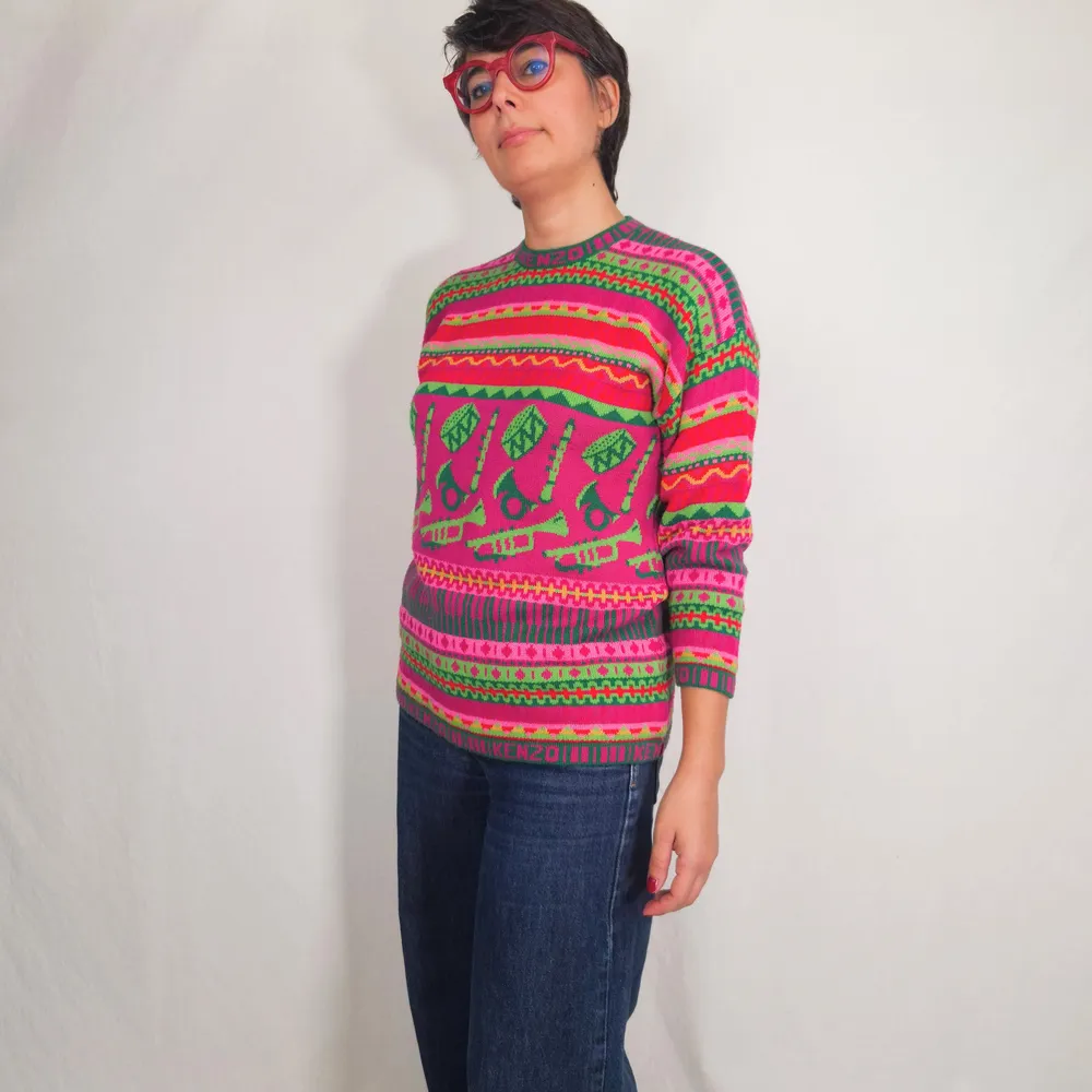 maglione multicolore