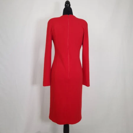 Fendi vestito rosso in lana 80s