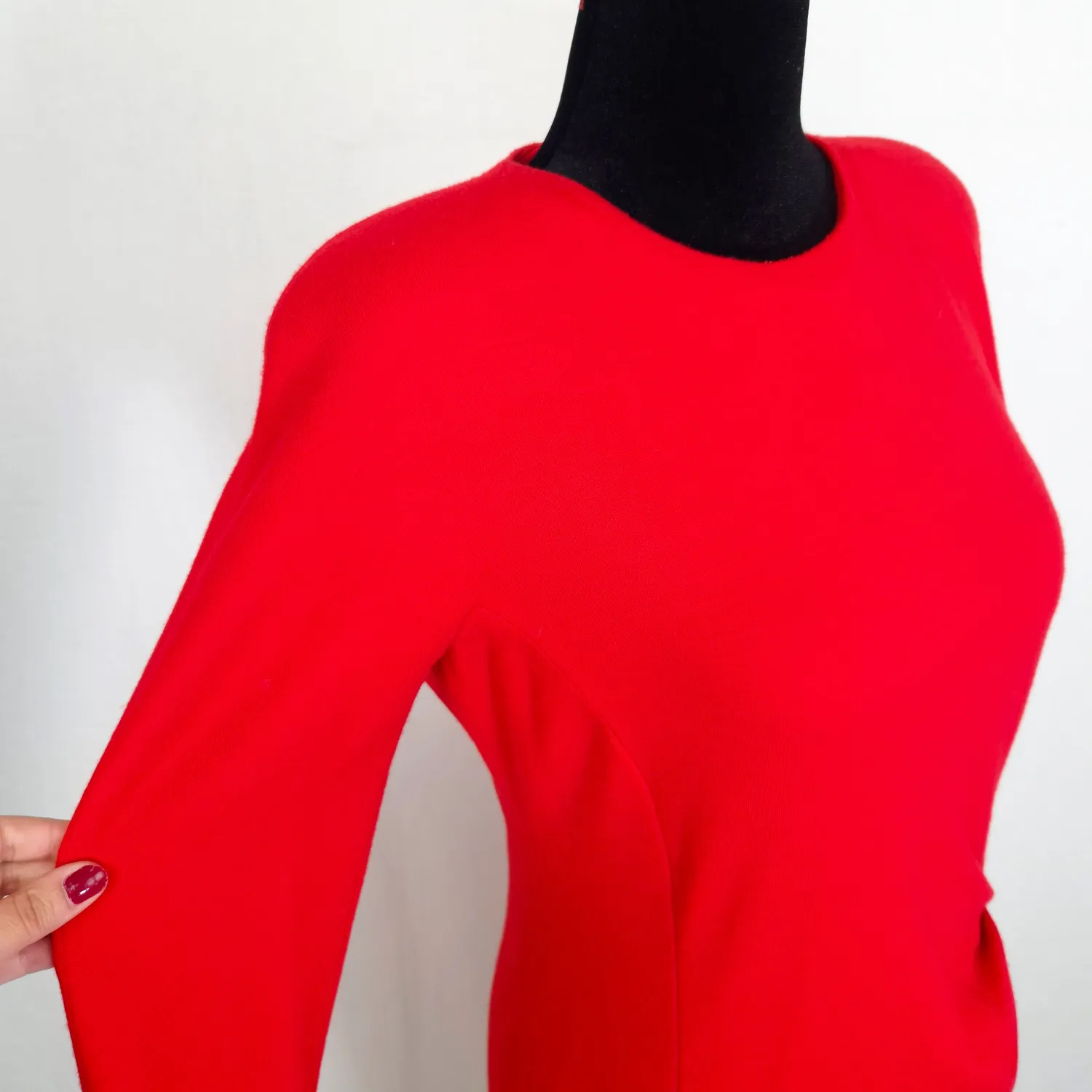 abito rosso lana